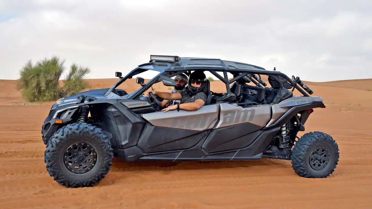 Can-Am Maverick X3 4-seater buggy in the Dubai desert