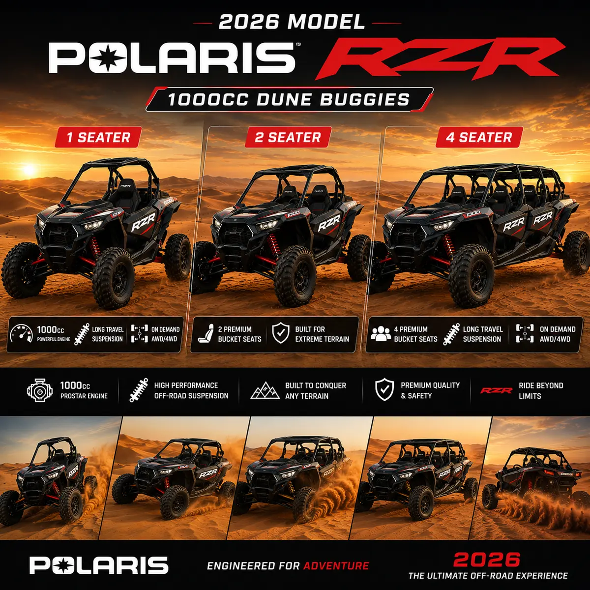 Polaris RZR dune buggy Dubai